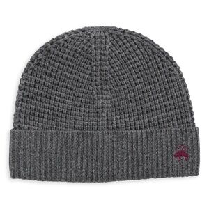 Brooks Brothers Wool & Cashmere Waffle Knit Beanie - Charcoal